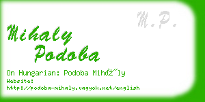 mihaly podoba business card